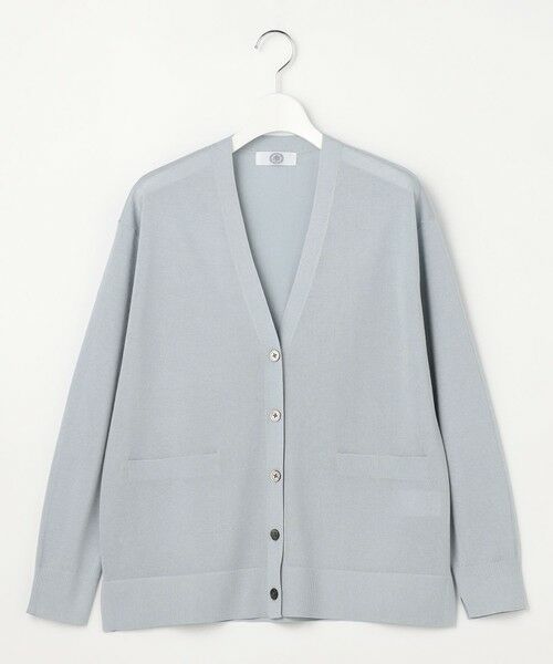 J.PRESS / ジェイプレス カーディガン・ボレロ | Vis/Pe スパーク ニット カーディガン（グレイッシュブルー系）