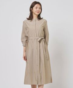 J.PRESS / ジェイプレス ロング・マキシ丈ワンピース | TC ハイカウントストライプ シャツ ワンピース