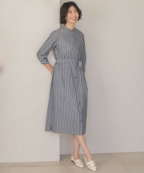 J.PRESS / ジェイプレス ロング・マキシ丈ワンピース | TC ハイカウントストライプ シャツ ワンピース | 詳細2