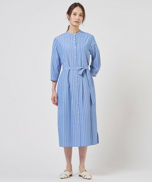 J.PRESS / ジェイプレス ロング・マキシ丈ワンピース | TC ハイカウントストライプ シャツ ワンピース | 詳細18