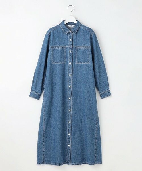 J.PRESS / ジェイプレス ロング・マキシ丈ワンピース | コットンリネン 7oz デニム シャツ ワンピース | 詳細8