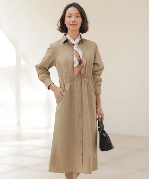 J.PRESS / ジェイプレス ロング・マキシ丈ワンピース | 【WEB限定カラーあり】TC ライトタンブラー シャツワンピース（ベージュ系）
