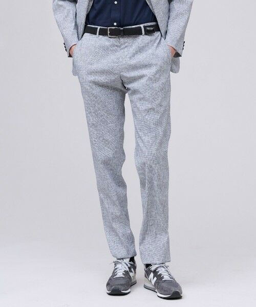 J.PRESS / ジェイプレス スラックス・ドレスパンツ | 新色【MECHANICAL】【超軽量 / 清涼感 / 洗える】ハイパワーストレッチ リネンルックパンツ_26年モデル(ライトグレー系)