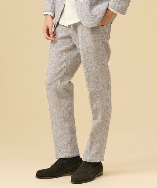 J.PRESS / ジェイプレス その他パンツ | ストレッチリネンサッカー パンツ（ネイビー系1）