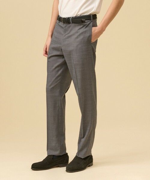 J.PRESS / ジェイプレス スラックス・ドレスパンツ | 【洗える / 高通気性 / ストレッチ性 / 防シワ】プレーンウィーブ スラックス / ノータック（ライトグレー系）