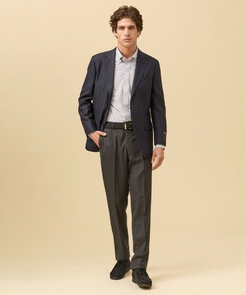 J.PRESS / ジェイプレス スラックス・ドレスパンツ | 【洗える / 高通気性 / ストレッチ性 / 防シワ】バーズアイスラックス / ノータック | 詳細18