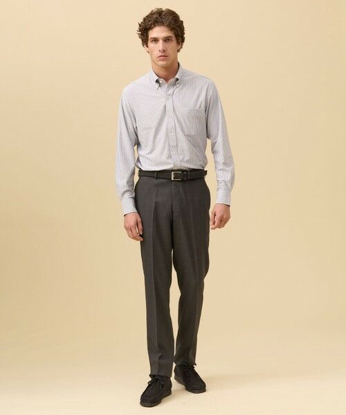 J.PRESS / ジェイプレス スラックス・ドレスパンツ | 【洗える / 高通気性 / ストレッチ性 / 防シワ】バーズアイスラックス / ノータック | 詳細20