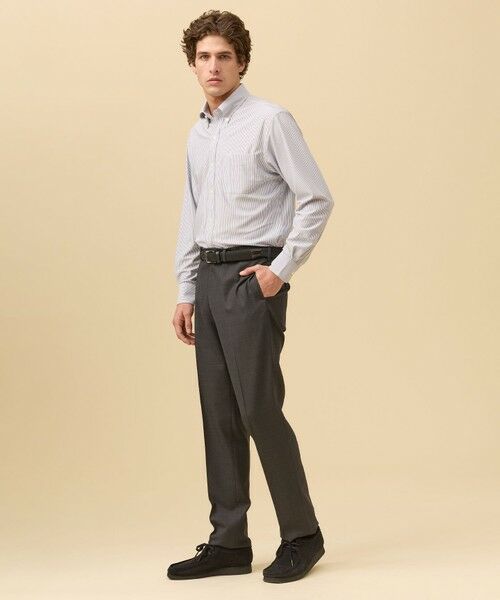 J.PRESS / ジェイプレス スラックス・ドレスパンツ | 【洗える / 高通気性 / ストレッチ性 / 防シワ】バーズアイスラックス / ノータック | 詳細21