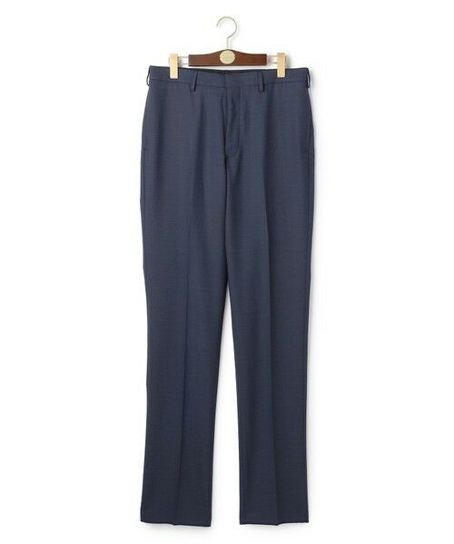 J.PRESS / ジェイプレス スラックス・ドレスパンツ | 【洗える / 高通気性 / ストレッチ性 / 防シワ】バーズアイスラックス / ノータック（ネイビー系）