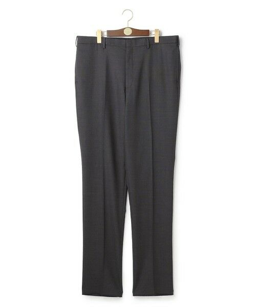 J.PRESS / ジェイプレス スラックス・ドレスパンツ | 【KING SIZE】【洗える / 高通気性 / ストレッチ性 / 防シワ】バーズアイスラックス / ノータック（グレー系）