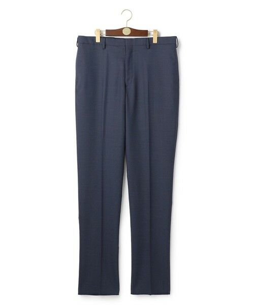 J.PRESS / ジェイプレス スラックス・ドレスパンツ | 【KING SIZE】【洗える / 高通気性 / ストレッチ性 / 防シワ】バーズアイスラックス / ノータック（ネイビー系）