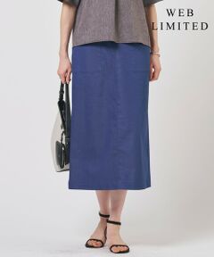 J.PRESS / ジェイプレス ミニ・ひざ丈スカート | 【WEB限定カラーあり】TCシャンブレーサテンST ナロー スカート