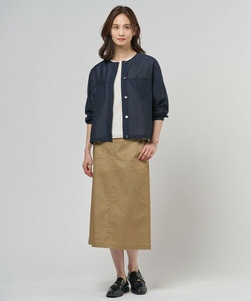 J.PRESS / ジェイプレス ミニ・ひざ丈スカート | 【WEB限定カラーあり】TCシャンブレーサテンST ナロー スカート | 詳細7