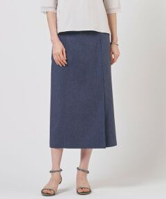 J.PRESS / ジェイプレス ミニ・ひざ丈スカート | リネンバイオシャンブレー Aライン スカート