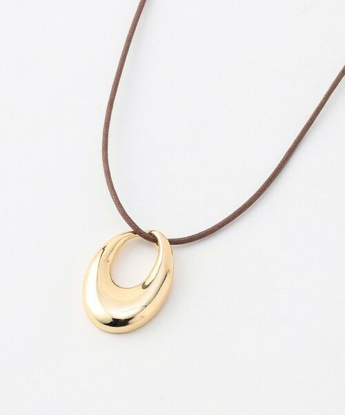 J.PRESS / ジェイプレス ネックレス・ペンダント・チョーカー | コード ワントップ ネックレス（ゴールド×ブラウン系）