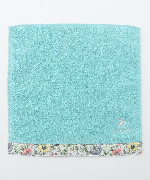 J.PRESS / ジェイプレス ハンカチ | 【LIBERTY】【エステネージュ】 タオルハンカチ（エメラルド×Liberty系）