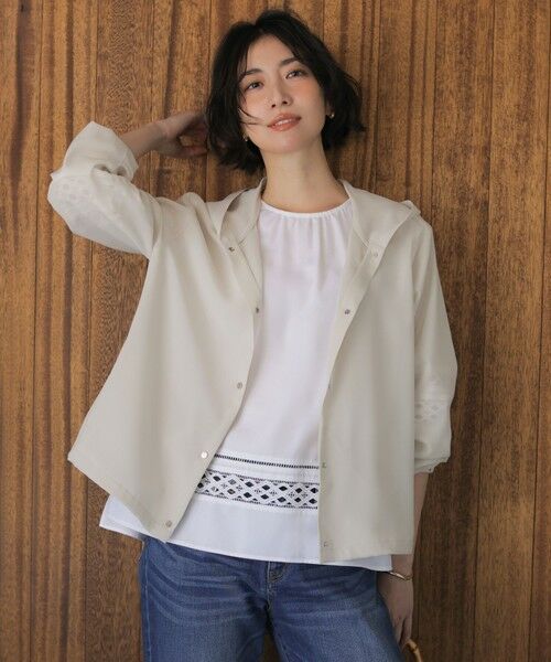 J.PRESS / ジェイプレス シャツ・ブラウス | 【一枚で着映え・セット着用可】スパンソフトクロス刺繍 ブラウス | 詳細4