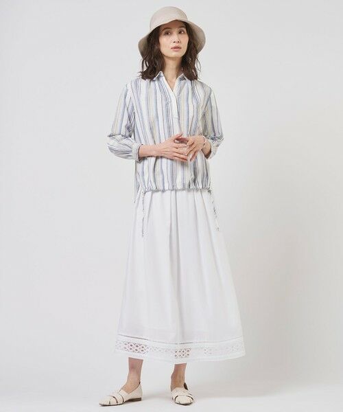 J.PRESS / ジェイプレス シャツ・ブラウス | リネンMIX ストライプ スッキパー ブラウス | 詳細6