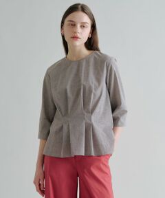 J.PRESS / ジェイプレス シャツ・ブラウス | リネンminiチェック プルオーバー ブラウス