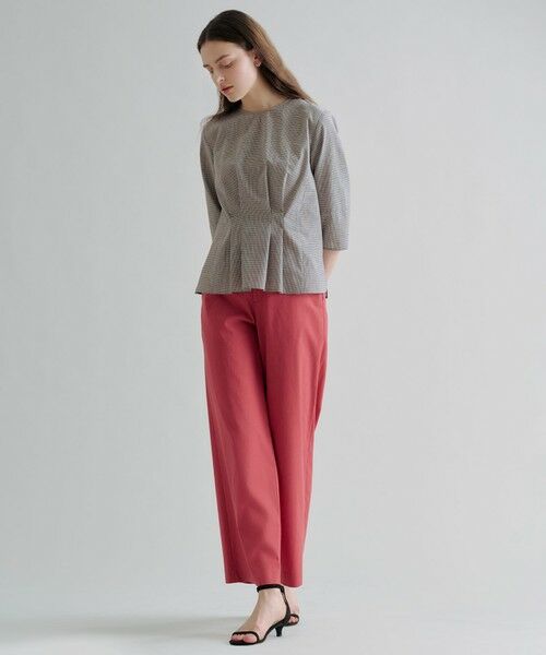 J.PRESS / ジェイプレス シャツ・ブラウス | リネンminiチェック プルオーバー ブラウス | 詳細1