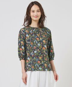 J.PRESS / ジェイプレス シャツ・ブラウス | スパンボタニカル プリント クルーネック ブラウス