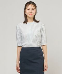 J.PRESS / ジェイプレス シャツ・ブラウス | 【一枚で着映え】ソフトストライプ フリル襟 ブラウス