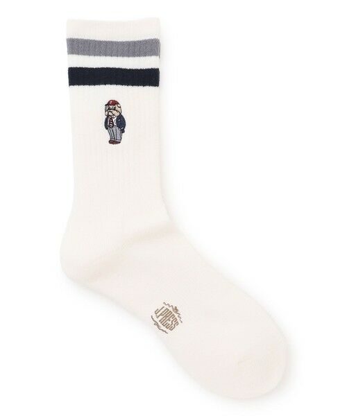 J.PRESS / ジェイプレス ソックス | 【BULLDOG BOY】リブライン ソックス（ライトグレー系）