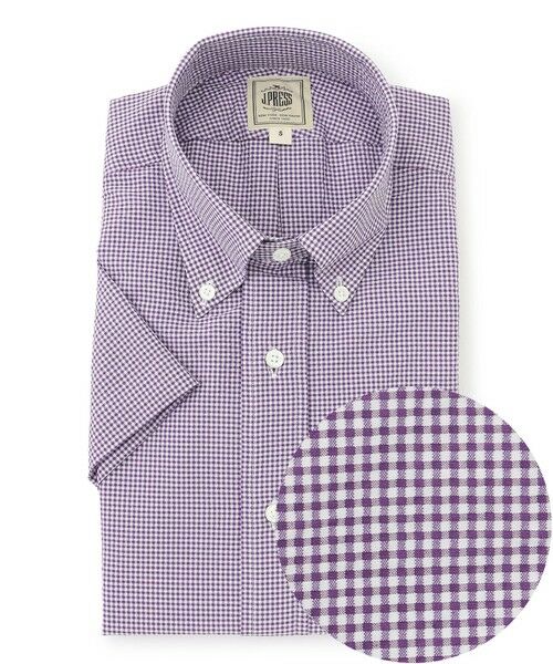 J.PRESS / ジェイプレス シャツ・ブラウス | 新色追加【 高通気性 / 軽量 / ノンアイロン / 撥水】【BEAT HEAT SYSTEM】半袖シャツ / B.D.(パープル系3)