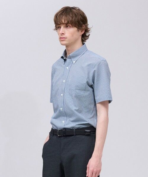 J.PRESS / ジェイプレス シャツ・ブラウス | 新色追加【 高通気性 / 軽量 / ノンアイロン / 撥水】【BEAT HEAT SYSTEM】半袖シャツ / B.D.(グリーン系3)