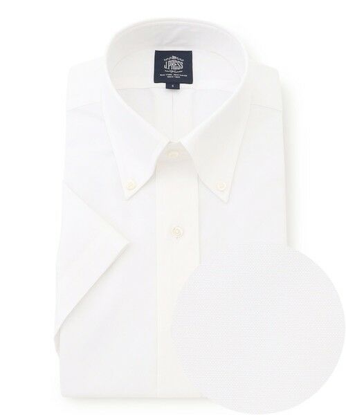 J.PRESS / ジェイプレス シャツ・ブラウス | 【PREMIUM PLEATS / 形態安定】ピンオックス 半袖シャツ / B.D.（ホワイト系）