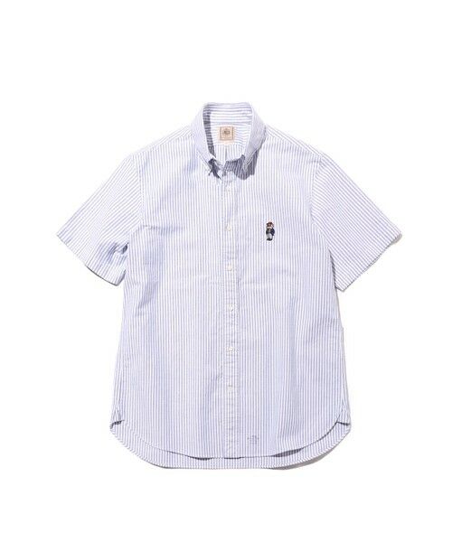 J.PRESS / ジェイプレス シャツ・ブラウス | 新デザイン【BULLDOG BOY】オックスフォード 半袖シャツ / B.D.(ネイビー系1)