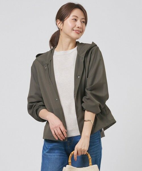 J.PRESS / ジェイプレス その他アウター | 【冷房対策に】RELAXION Sheer ボイル フーデッド ジャケット（カーキ系）