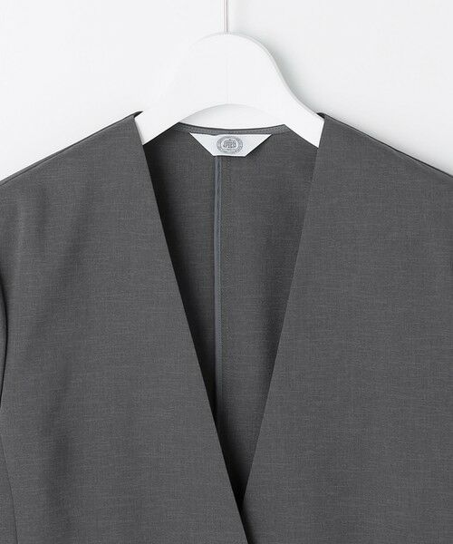 J.PRESS / ジェイプレス ノーカラージャケット | 【セットアップ対応】ファンマートロストレッチ ノーカラー ジャケット | 詳細1