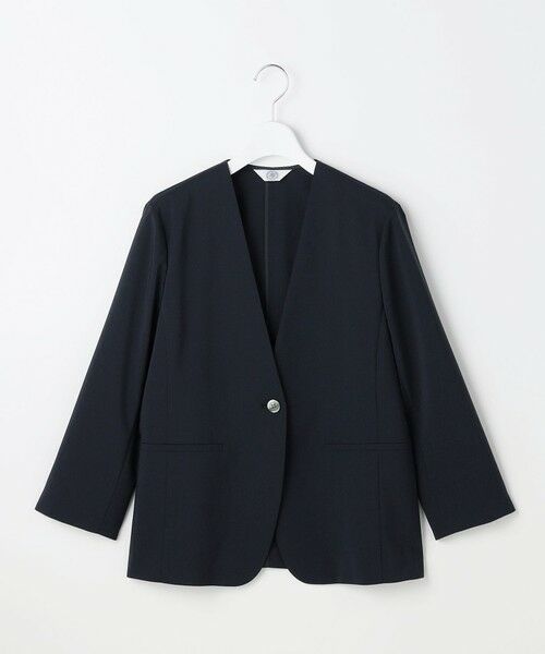 J.PRESS / ジェイプレス ノーカラージャケット | 【セットアップ対応】ファンマートロストレッチ ノーカラー ジャケット | 詳細13