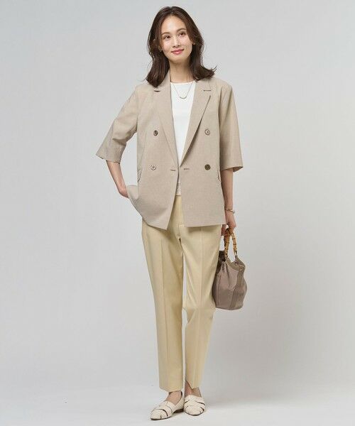 J.PRESS / ジェイプレス テーラードジャケット | BREEZ COOL トロ ハーフスリーブ ダブル ジャケット | 詳細1