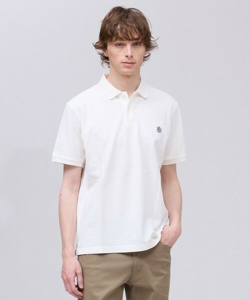 J.PRESS / ジェイプレス ポロシャツ | コットンカノコオーバーダイ ポロシャツ（ホワイト系）