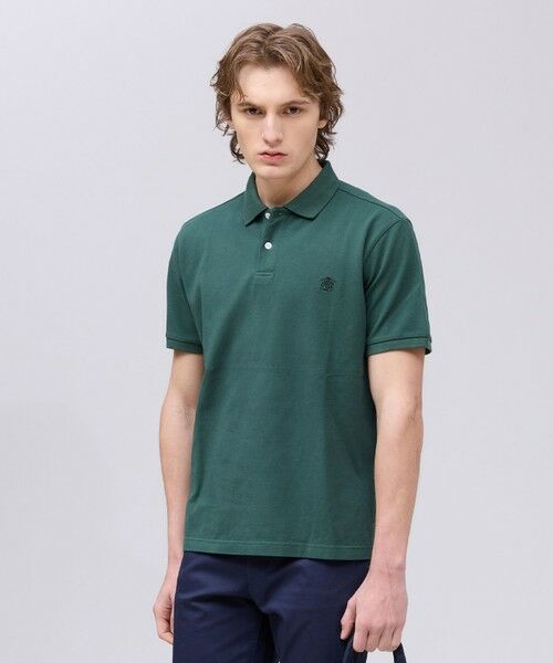 J.PRESS / ジェイプレス ポロシャツ | コットンカノコオーバーダイ ポロシャツ（グリーン系）