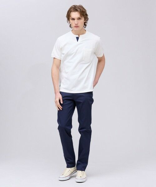 J.PRESS / ジェイプレス カットソー | コットンカノコ キーネックポケット Tシャツ | 詳細2