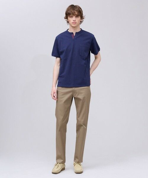 J.PRESS / ジェイプレス カットソー | コットンカノコ キーネックポケット Tシャツ | 詳細7