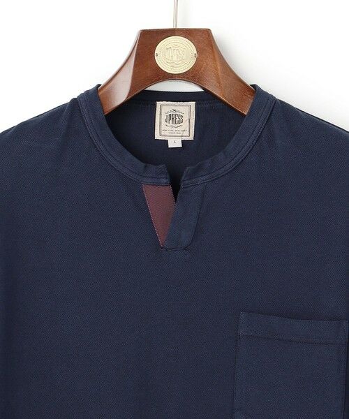 J.PRESS / ジェイプレス カットソー | コットンカノコ キーネックポケット Tシャツ | 詳細12