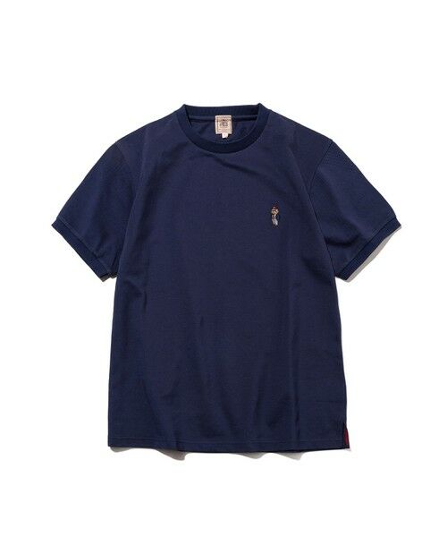 J.PRESS / ジェイプレス カットソー | 新デザイン【BULLDOG BOY】カノコレジメン クルーネック Tシャツ（ネイビー系）