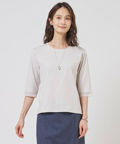 J.PRESS / ジェイプレス カットソー | スムースジャージー カットソー（グレージュ系）