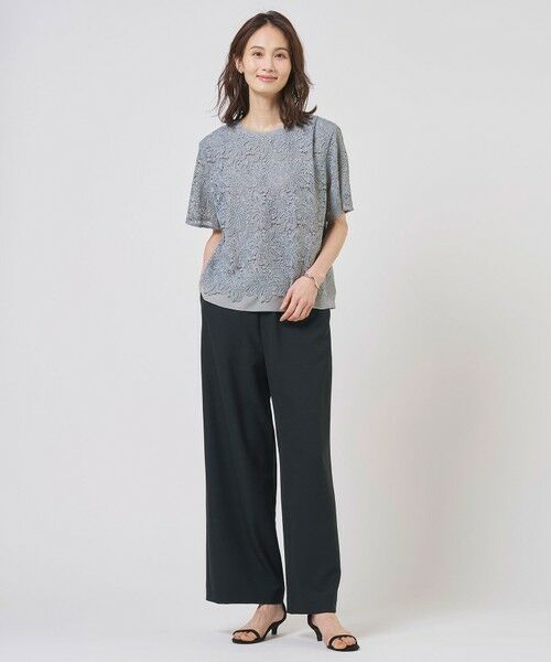 J.PRESS / ジェイプレス カットソー | レースコンビジャージー カットソー | 詳細7