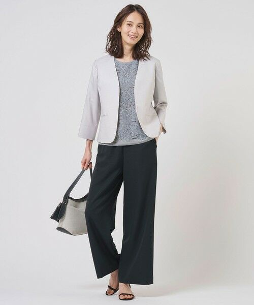 J.PRESS / ジェイプレス カットソー | レースコンビジャージー カットソー | 詳細8