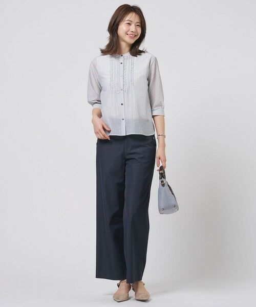 J.PRESS / ジェイプレス カットソー | シアーピンストライプ カットソー | 詳細1
