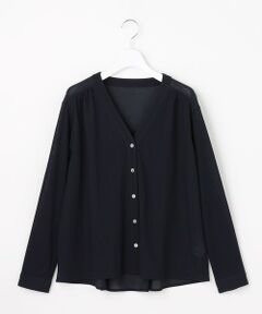 J.PRESS / ジェイプレス カーディガン・ボレロ | 【冷房対策に】シアードライトリコット Vネック カーディガン