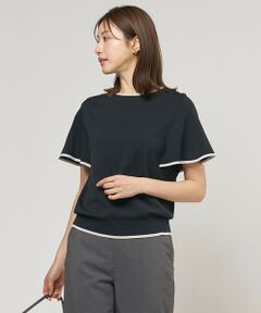 J.PRESS / ジェイプレス ニット・セーター | COOL MINT COTTON POLYESTER フレアスリーブ ニット プルオーバー