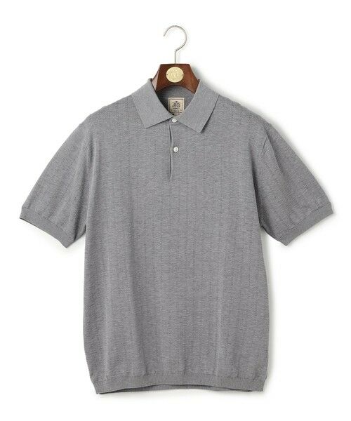 J.PRESS / ジェイプレス ポロシャツ | シルクコットン ニットポロシャツ（ライトグレー系）