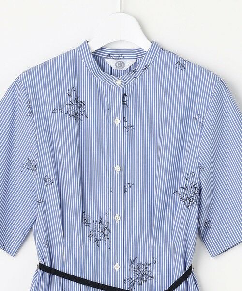 J.PRESS / ジェイプレス ロング・マキシ丈ワンピース | 【一枚で着映え】ストライプ×フラワープリント ワンピース | 詳細1