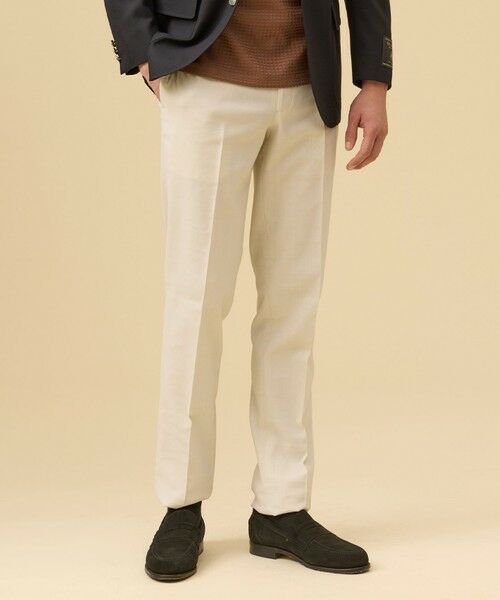 J.PRESS / ジェイプレス スラックス・ドレスパンツ | 【ストレッチ性 / 洗える / 接触冷感】エレガントラミーコンフォート スラックス(アイボリー系)